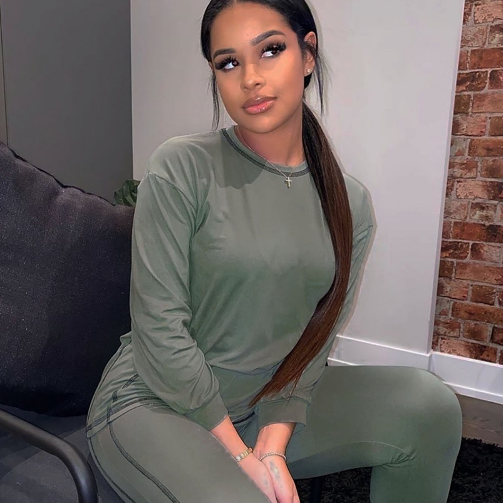 Long sleeve lounge set / pajama set